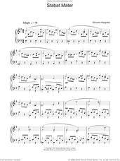 Cover icon of Stabat Mater sheet music for piano solo by Giovanni Battista Pergolesi, classical score, intermediate skill level