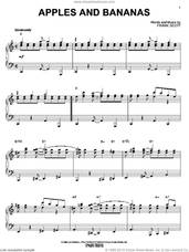 Cover icon of Apples And Bananas sheet music for piano solo by Frank Scott, intermediate skill level