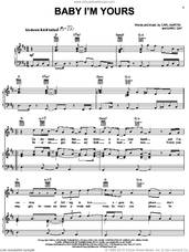 Cover icon of Baby I'm Yours sheet music for voice, piano or guitar by Shai, Carl Martin and Marc Gay, intermediate skill level