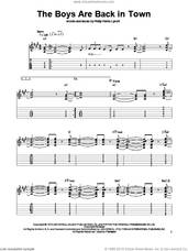 Cover icon of The Boys Are Back In Town sheet music for guitar solo (easy tablature) by Thin Lizzy and Phil Lynott, easy guitar (easy tablature)