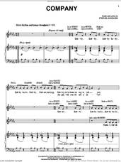Cover icon of Company sheet music for voice, piano or guitar by Stephen Sondheim and Company (Musical), intermediate skill level