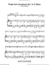 Cover icon of Finale From Symphony No.1 In C Minor sheet music for voice, piano or guitar by Johannes Brahms, classical score, intermediate skill level