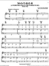 Cover icon of M-O-T-H-E-R (A Word That Means The World To Me) sheet music for voice, piano or guitar by Howard Johnson and Theodore F. Morse, intermediate skill level