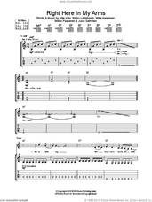 Cover icon of Right Here In My Arms sheet music for guitar (tablature) by HIM, Jussi Salminen, Mika Karpinnen, Mikko Lindstroem, Mikko Paananen and Ville Valo, intermediate skill level