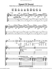 Cover icon of Speed Of Sound sheet music for guitar (tablature) by Coldplay, Chris Martin, Guy Berryman, Jon Buckland and Will Champion, intermediate skill level