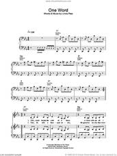 Cover icon of One Word sheet music for voice, piano or guitar by Kelly Osbourne and Linda Perry, intermediate skill level