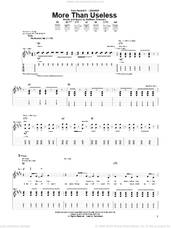 Cover icon of More Than Useless sheet music for guitar (tablature) by Relient K and Matthew Thiessen, intermediate skill level