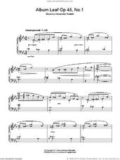 Cover icon of Album Leaf sheet music for piano solo by Alexander Scriabin, classical score, intermediate skill level