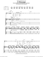 Cover icon of A Message sheet music for guitar (tablature) by Coldplay, Chris Martin, Guy Berryman, Jon Buckland and Will Champion, intermediate skill level