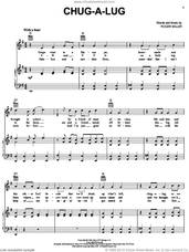 Cover icon of Chug-A-Lug sheet music for voice, piano or guitar by Roger Miller, intermediate skill level