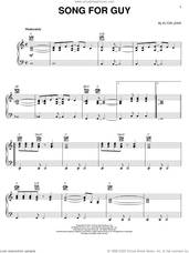 Cover icon of Song For Guy sheet music for voice, piano or guitar by Elton John, intermediate skill level