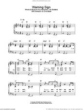 Cover icon of Warning Sign sheet music for piano solo by Coldplay, Chris Martin, Guy Berryman, Jon Buckland and Will Champion, easy skill level