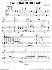 Cover icon of Saturday In The Park sheet music for voice, piano or guitar by Chicago and Robert Lamm, intermediate skill level