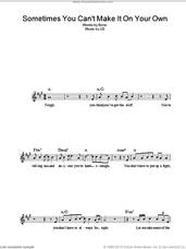 Cover icon of Sometimes You Can't Make It On Your Own sheet music for voice and other instruments (fake book) by U2 and Bono, intermediate skill level