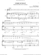 Cover icon of Come Sunday sheet music for voice and piano by Duke Ellington, intermediate skill level
