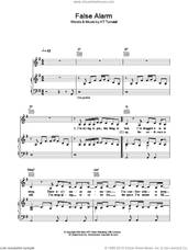 Cover icon of False Alarm sheet music for voice, piano or guitar by KT Tunstall, intermediate skill level