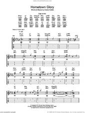 Cover icon of Hometown Glory sheet music for guitar (tablature) by Adele and Adele Adkins, intermediate skill level