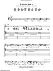 Cover icon of Rumour Has It sheet music for guitar (tablature) by Adele, Adele Adkins and Ryan Tedder, intermediate skill level