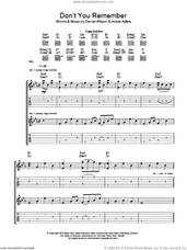 Cover icon of Don't You Remember sheet music for guitar (tablature) by Adele, Adele Adkins and Dan Wilson, intermediate skill level
