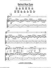 Cover icon of Behind Blue Eyes sheet music for guitar (tablature) by Limp Bizkit, The Who and Pete Townshend, intermediate skill level