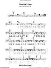 Cover icon of They Don't Know sheet music for voice and other instruments (fake book) by Kirsty MacColl, intermediate skill level