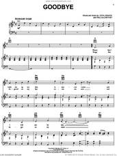 Cover icon of Goodbye sheet music for voice, piano or guitar by The Beatles and Paul McCartney, intermediate skill level