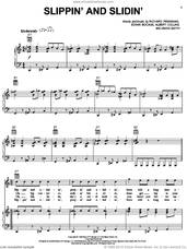 Cover icon of Slippin' And Slidin' sheet music for voice, piano or guitar by Little Richard, Albert Collins, Edwin Bocage, James Smith and Richard Penniman, intermediate skill level