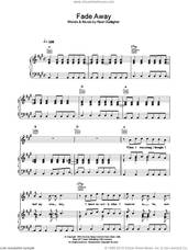 Cover icon of Fade Away sheet music for voice, piano or guitar by Oasis and Noel Gallagher, intermediate skill level