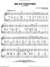 Cover icon of We Go Together sheet music for piano solo by Jim Jacobs, Grease (Musical) and Warren Casey, easy skill level
