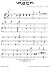 Cover icon of Oh! My Pa-Pa (O Mein Papa) sheet music for voice, piano or guitar by Geoffrey Parsons, Eddie Fisher, John Turner and Paul Burkhard, intermediate skill level