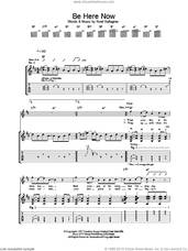 Cover icon of Be Here Now sheet music for guitar (tablature) by Oasis and Noel Gallagher, intermediate skill level