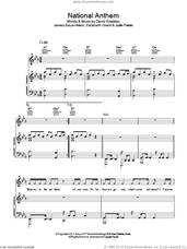 Cover icon of National Anthem sheet music for voice, piano or guitar by Lana Del Rey, David Sneddon, Elizabeth Grant, James Bauer-Mein and Justin Parker, intermediate skill level