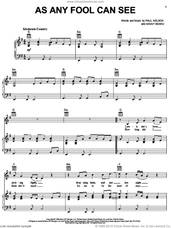 Cover icon of As Any Fool Can See sheet music for voice, piano or guitar by Tracy Lawrence, Kenny Beard and Paul Nelson, intermediate skill level