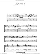 Cover icon of I Will Believe sheet music for guitar (tablature) by Oasis and Noel Gallagher, intermediate skill level