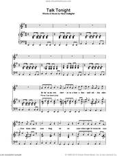 Cover icon of Talk Tonight sheet music for voice, piano or guitar by Oasis and Noel Gallagher, intermediate skill level