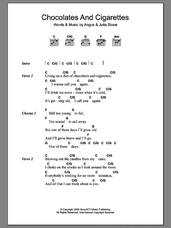 Cover icon of Chocolates And Cigarettes sheet music for guitar (chords) by Julia Stone and Angus Stone, intermediate skill level