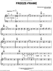 Cover icon of Freeze Frame sheet music for voice, piano or guitar by J. Geils Band, Peter Wolf and Seth Justman, intermediate skill level