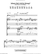 Cover icon of Where Did It All Go Wrong? sheet music for guitar (tablature) by Oasis and Noel Gallagher, intermediate skill level