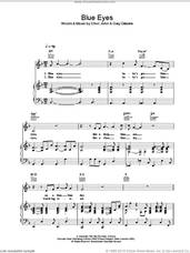 Cover icon of Blue Eyes sheet music for voice, piano or guitar by Elton John and Gary Osborne, intermediate skill level