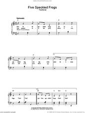 Cover icon of Five Little Speckled Frogs sheet music for voice, piano or guitar, intermediate skill level