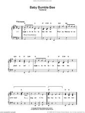 Cover icon of Baby Bumble Bee sheet music for voice, piano or guitar, intermediate skill level