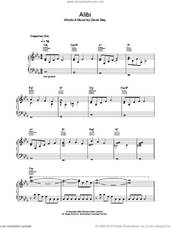 Cover icon of Alibi sheet music for voice, piano or guitar by David Gray, intermediate skill level