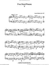 Cover icon of Five Short Pieces, No. 5, Op. 4 sheet music for piano solo by Lennox Berkeley, classical score, intermediate skill level
