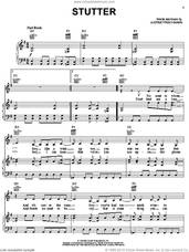 Cover icon of Stutter sheet music for voice, piano or guitar by Elastica and Justine Frischmann, intermediate skill level