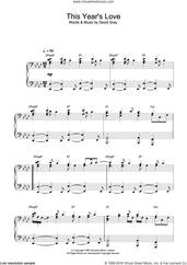 Cover icon of This Year's Love sheet music for piano solo by David Gray, intermediate skill level