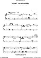 Cover icon of Double Violin Concerto, 2nd Movement sheet music for piano solo by Johann Sebastian Bach, classical score, intermediate skill level