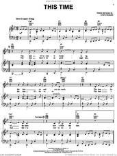 Cover icon of This Time sheet music for voice, piano or guitar by Troy Shondell, Johnny Lee and Chips Moman, intermediate skill level