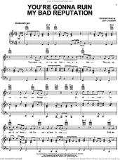 Cover icon of You're Gonna Ruin My Bad Reputation sheet music for voice, piano or guitar by Ronnie McDowell and Jeff Crossan, intermediate skill level