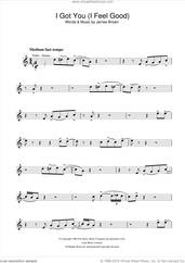 Cover icon of I Got You (I Feel Good) sheet music for alto saxophone solo by James Brown, intermediate skill level