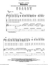 Cover icon of Resolve sheet music for guitar (tablature) by Foo Fighters, Chris Shiflett, Dave Grohl, Nate Mendel and Taylor Hawkins, intermediate skill level